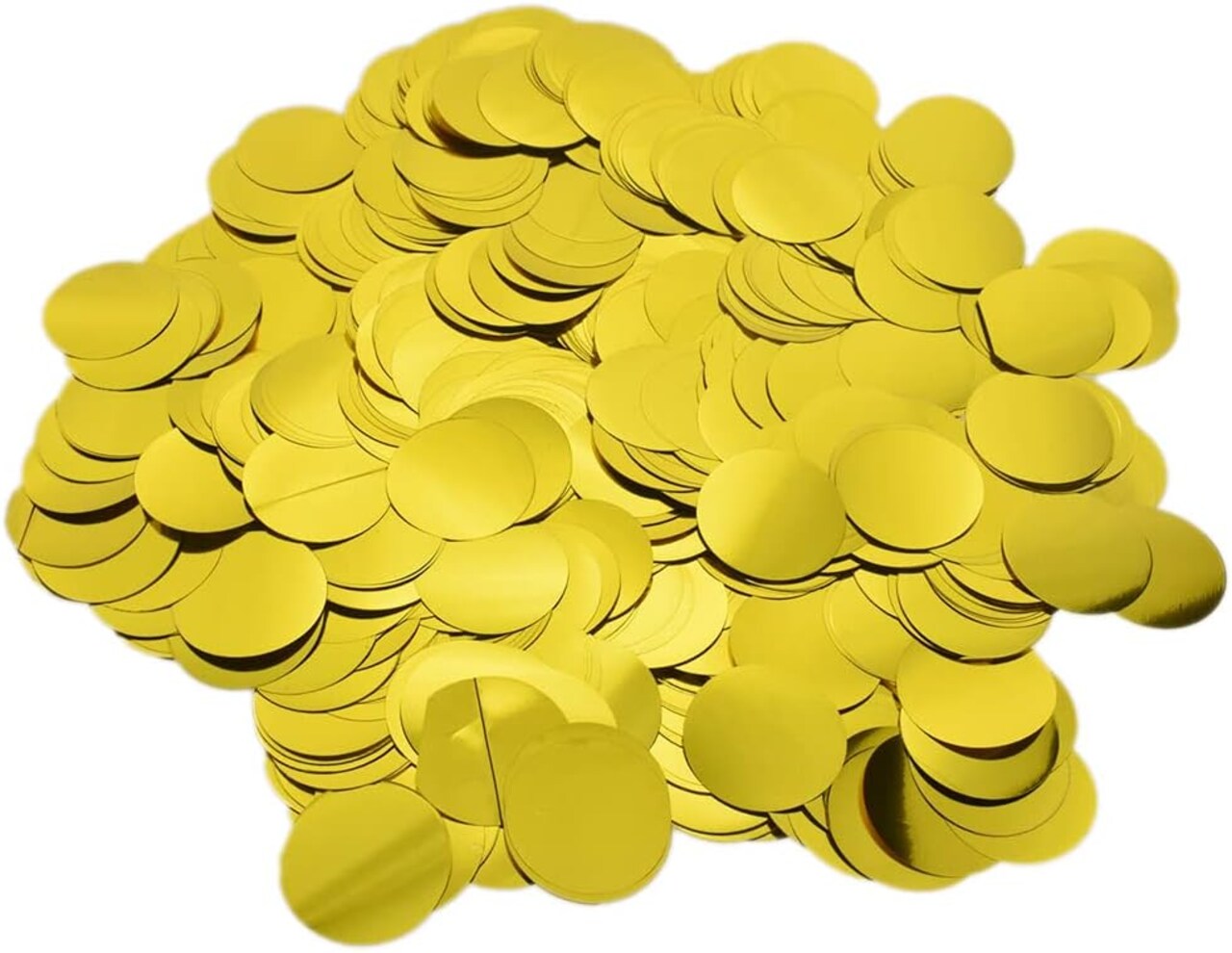 Gold 1Inch Foil Metallic Glitter Round Tissue Paper Confetti Table Decoration Confetti Dot Pastel Bulk Table Scatter Confetti Paper for Packaging Wedding Bachelorette Baby Shower Party, 5000PCs